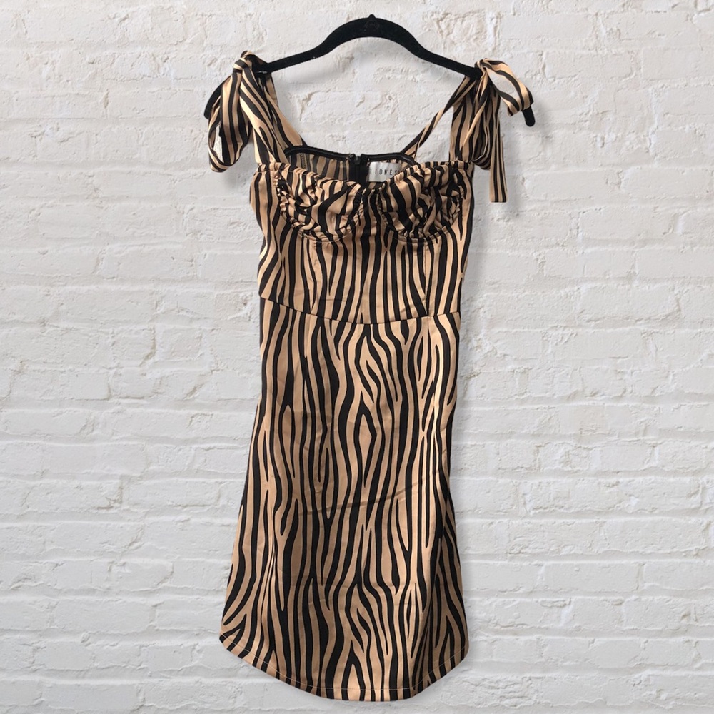 Lioness zebra print dress